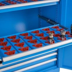 Huvema K2160 Armoire D'atelier Avec 48 Porte-outils CNC Et 3 Tiroirs -Accessoires de rangement Soldes k2160 armoire d atelier avec 48 porte outils cnc et 3 tiroirs 4